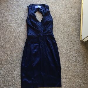 Elegant Navy Blue Sleeveless Dress